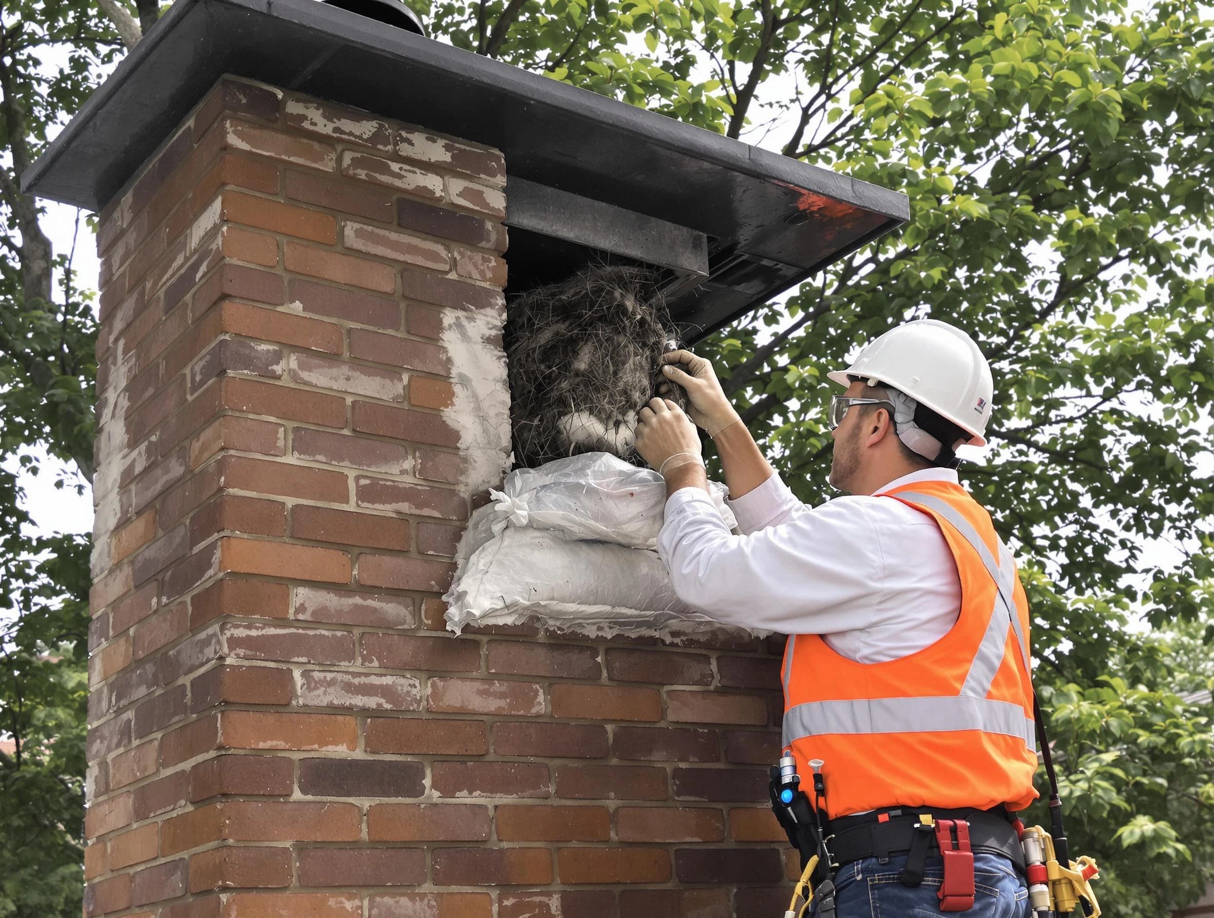Humane removal of debris and animals by Peters Chimney Sweep in Peters, PA