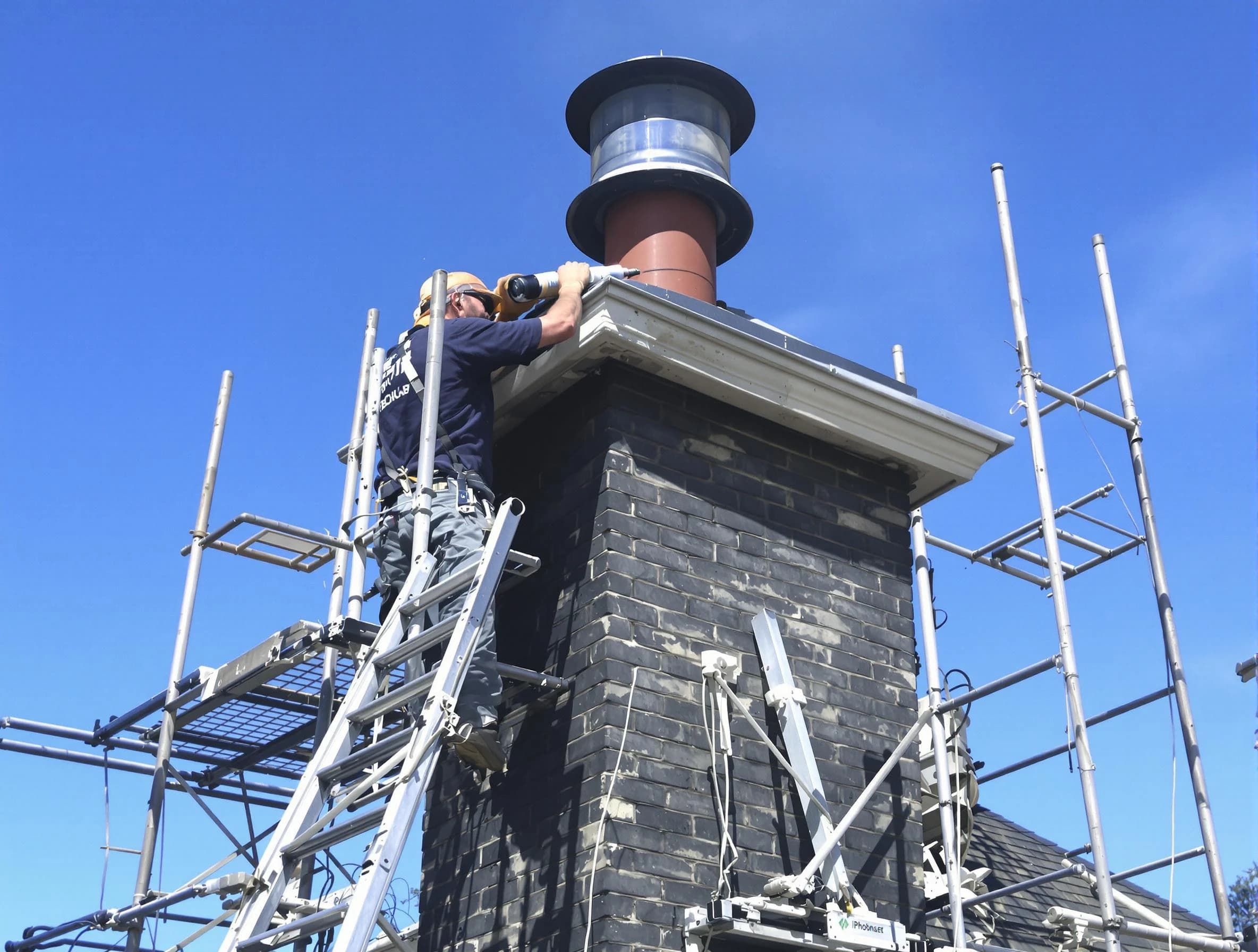 Sturdy chimney crown finished by Peters Chimney Sweep in Peters, PA