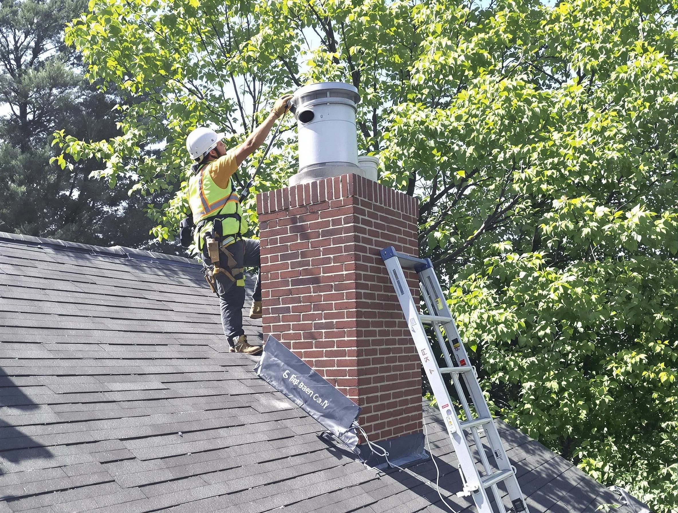Chimney liner inspection by Peters Chimney Sweep in Peters, PA