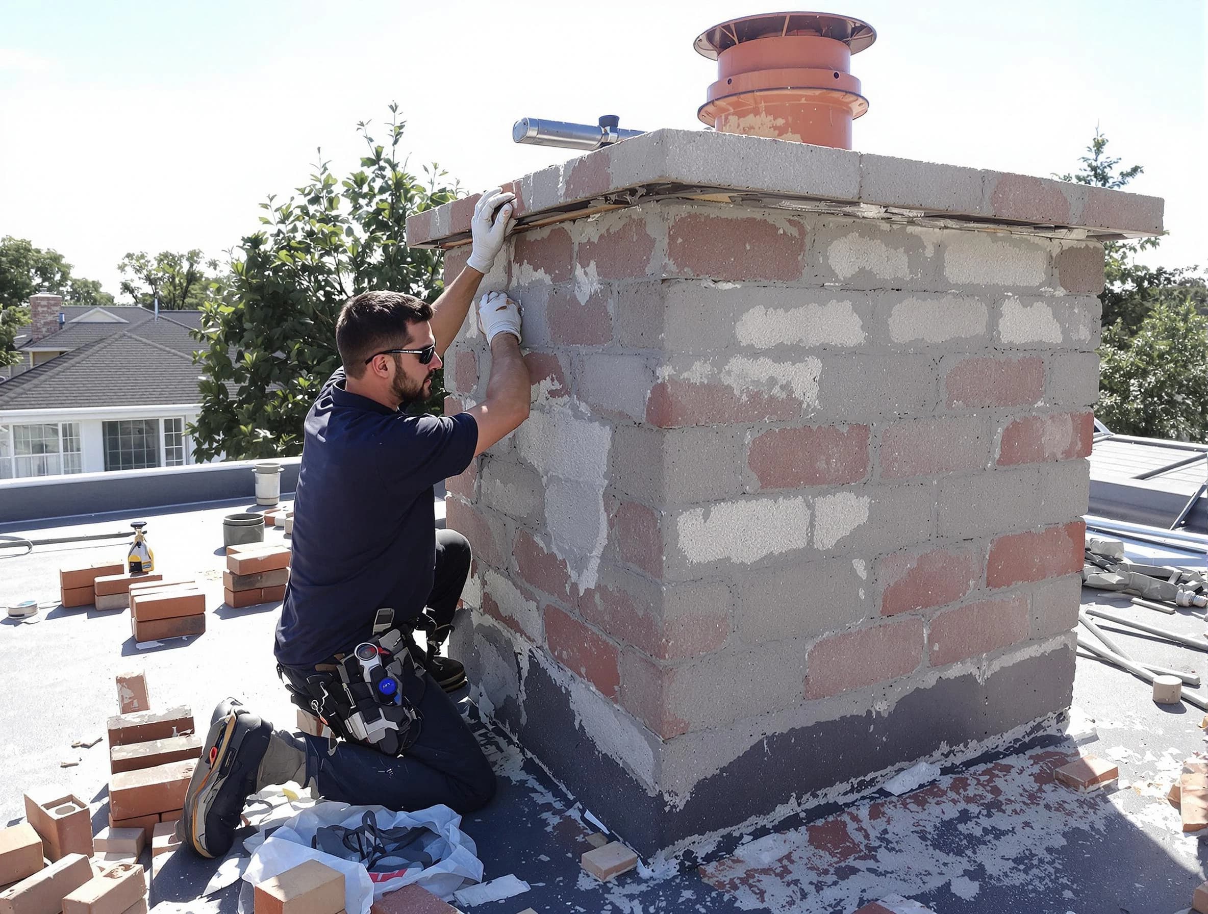 Advanced chimney repair process by Peters Chimney Sweep in Peters, PA