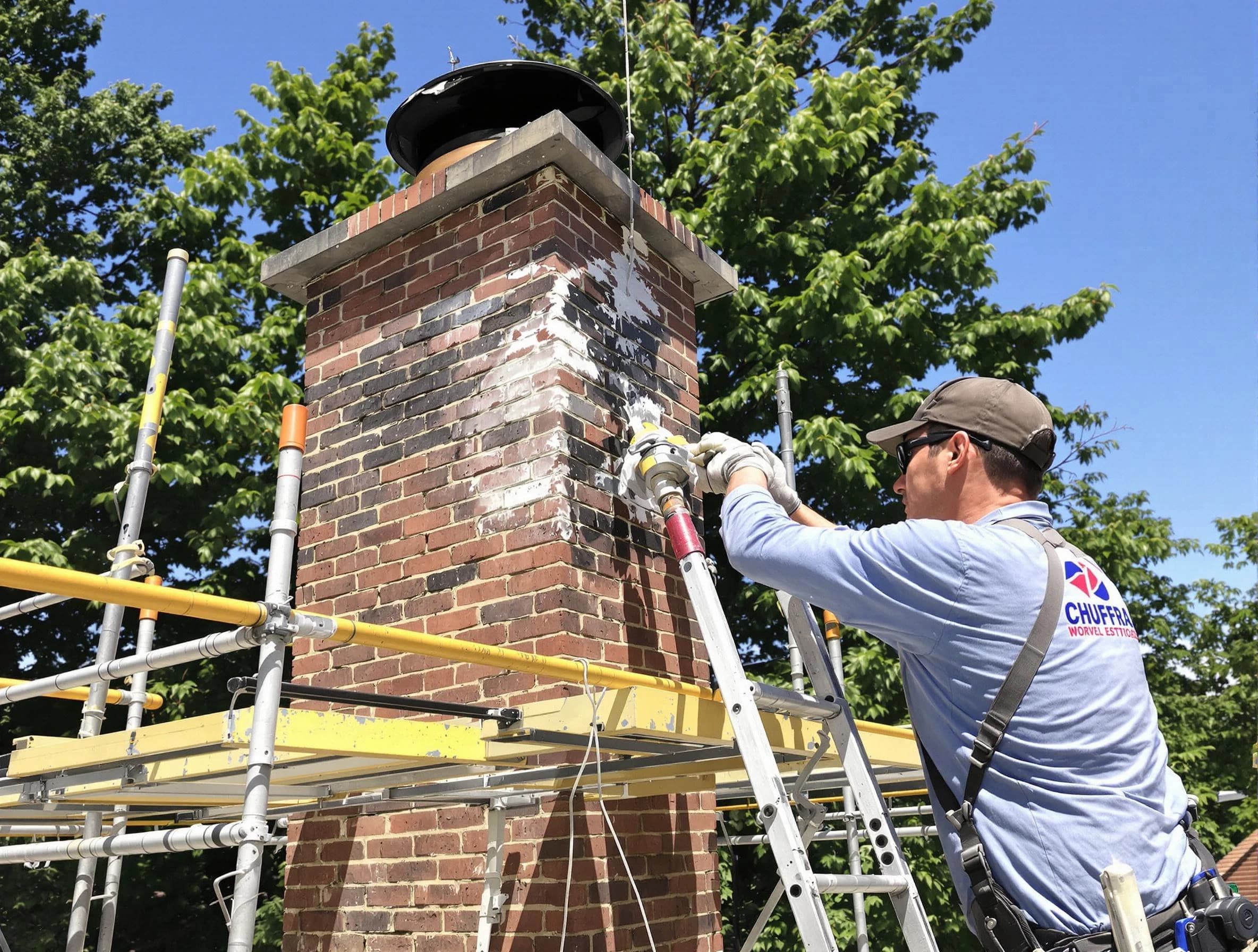 Structural chimney repair by Peters Chimney Sweep in Peters, PA