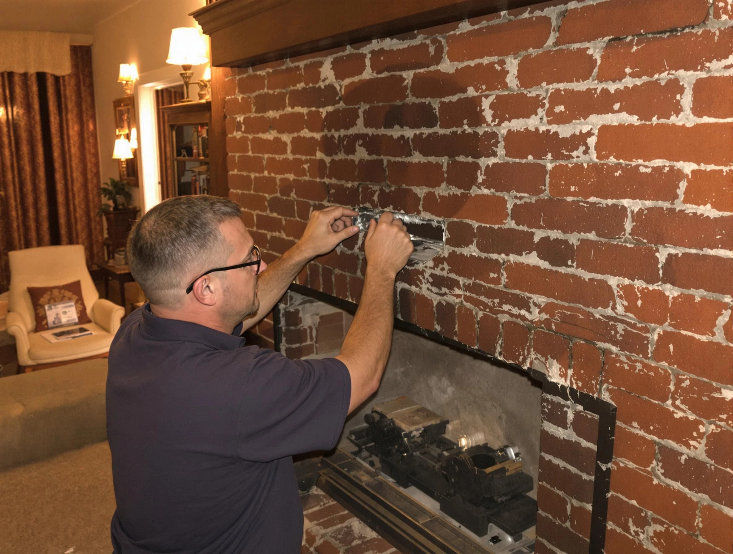 Peters Chimney Sweep expert fixing a fireplace in Peters, PA