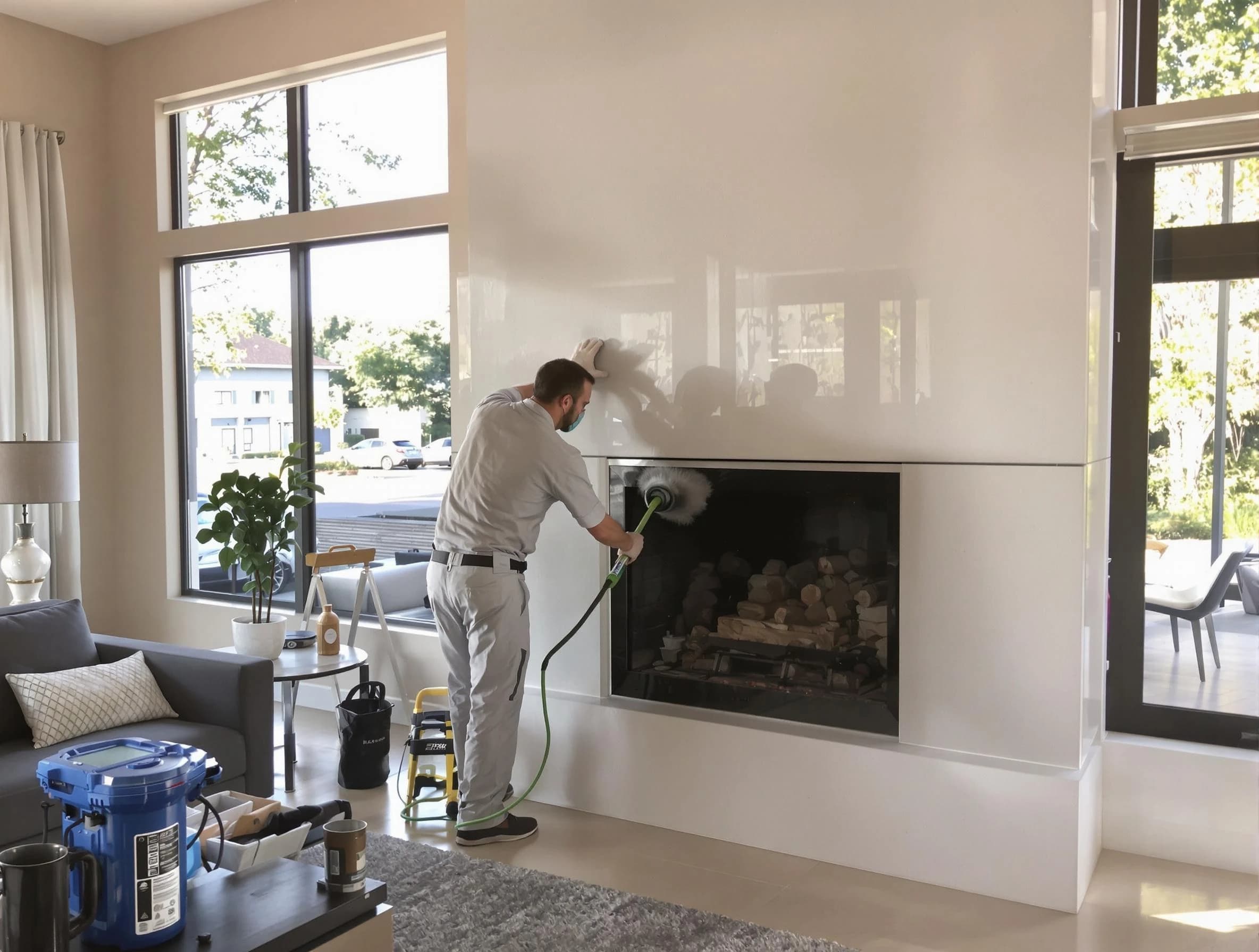 Peters Chimney Sweep performing thorough soot removal in Peters, PA