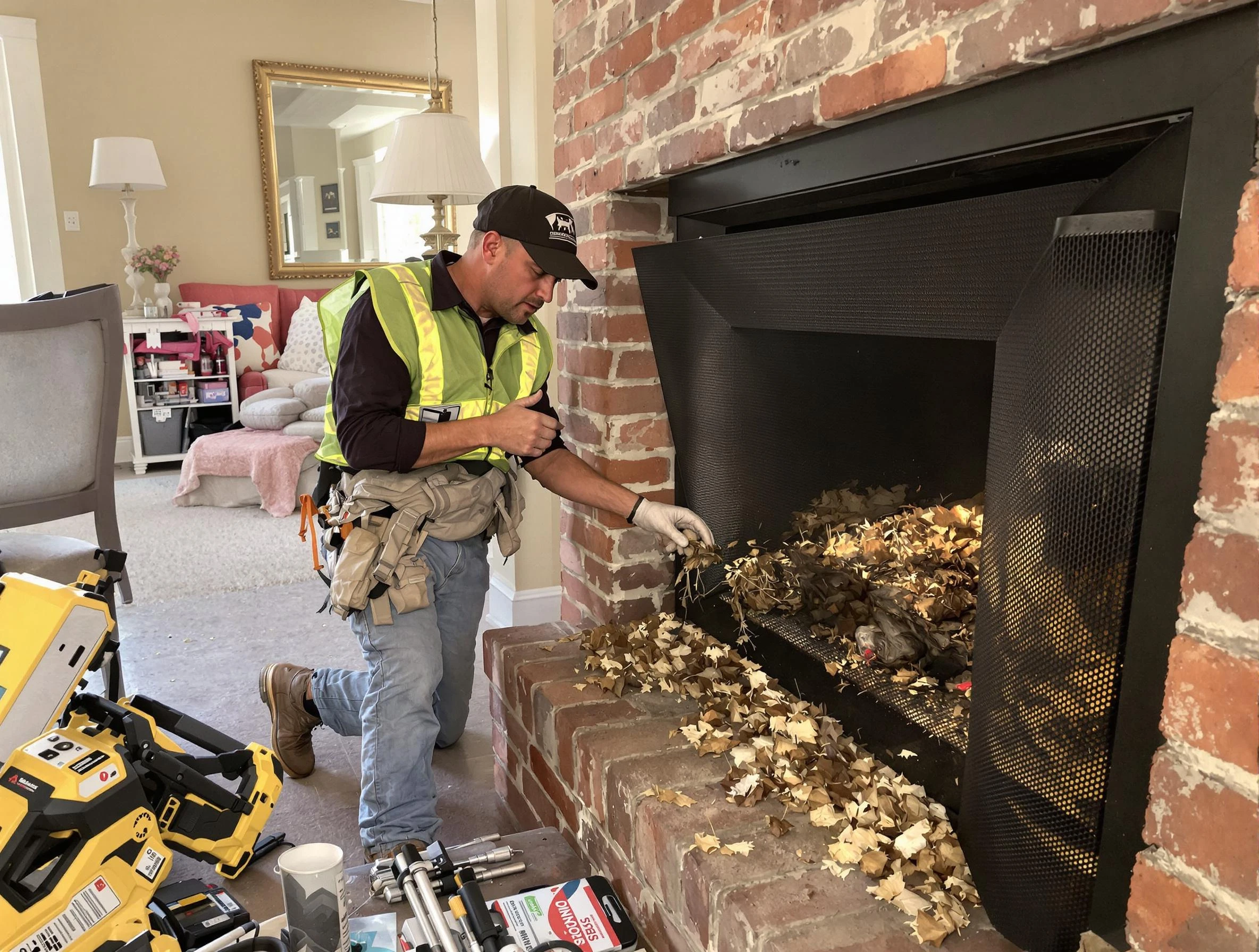 Safe screening installation by Peters Chimney Sweep in Peters, PA