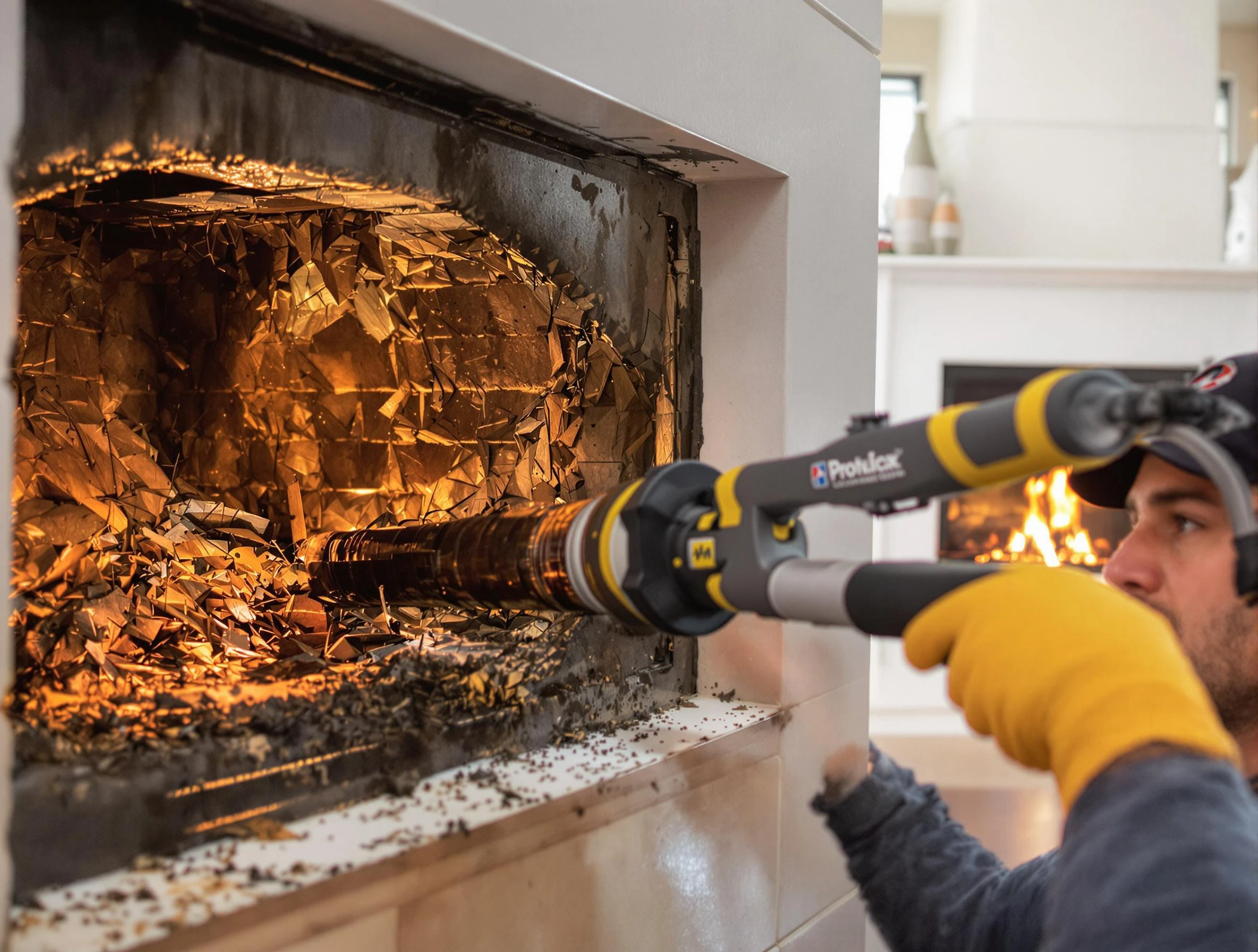 Professional chimney cleaning by Peters Chimney Sweep in Peters, PA