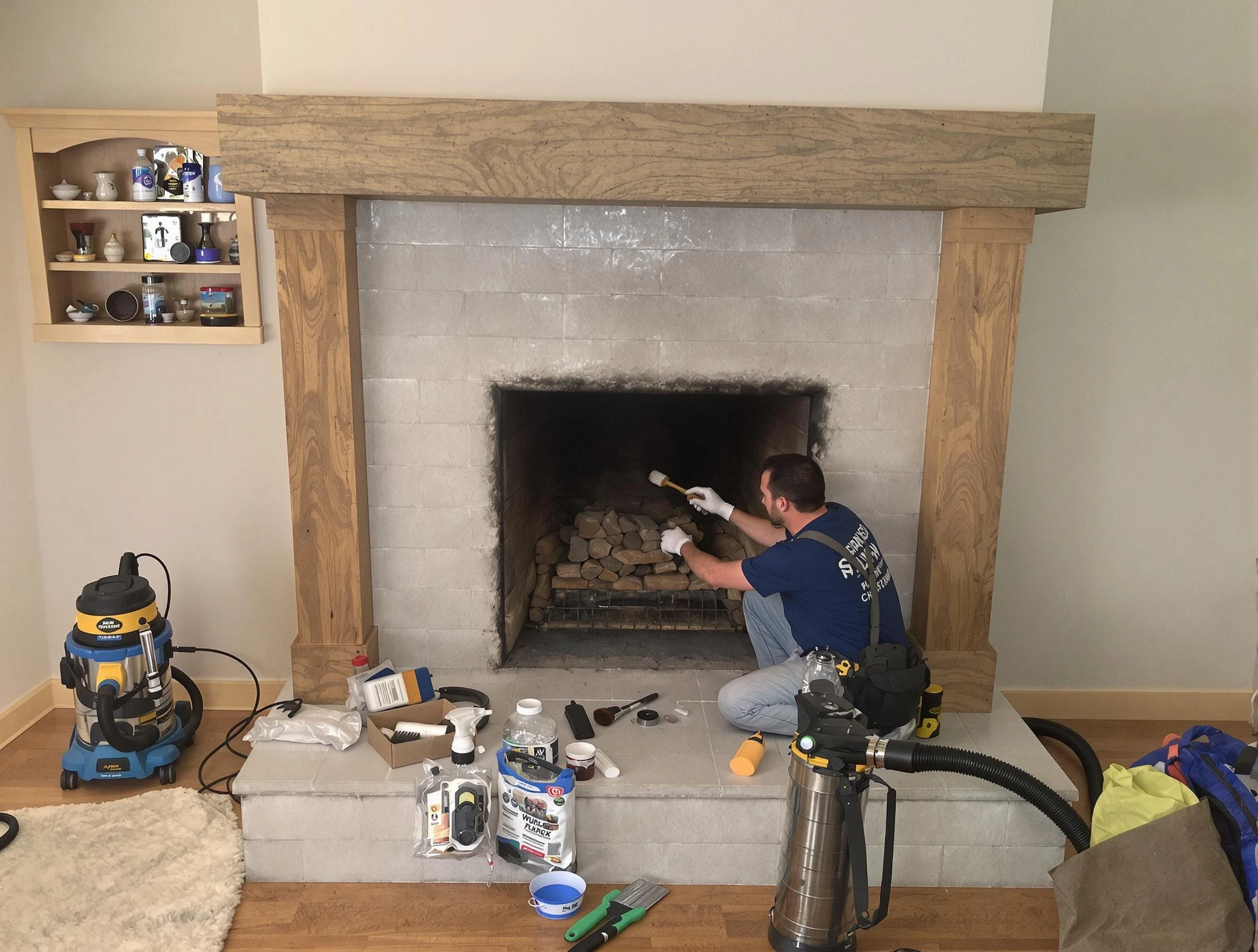 Detailed creosote removal process by Peters Chimney Sweep in Peters, PA